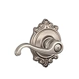 Schlage F40 CLT 619 BRK Brookshire Collection Callington Privacy Lever, Satin Nickel Schlage Lock Co