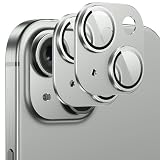 「Actfrain」2枚セットiPhone 16 Pro/16 Pro Max用 カメラ保護フィルム 【アルミ合金+9H強化ガラス】レンズ全面保護 耐衝撃/擦り傷防止/露出オーバー防止 高透過率 曇りなし 強粘着設計 黒縁デザイン ホワイト
