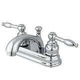 Kingston Brass KB2601KL Two Handle 4 in. Centerset Lavatory Faucet with Retail Pop-up
