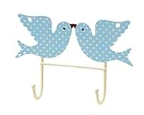 洋服、帽子掛けに 丸和貿易 プリントモチーフ ダブルフック ドットバード 400519301