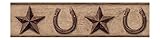 York Wallcoverings BG1673BDSMP Border Portfolio Western Star 8-Inch x 10-Inch Wallpaper Border Memo 