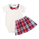 D.fesense (ディーフェセンス) チェックスカート・ボディセット マドラス 90cm