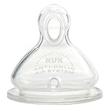 NUK Wide Neck Silicone Teat x2 - 6-18m - Large Hole