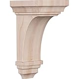 Ekena Millwork CORW05X05X10JERO 5"W x 5 3/4"D x 10"H Medium Jefferson Wood Corbel, Red Oak [並行輸入品]