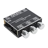 XY E30H 2.1 チャンネル Bluetooth パワーアンプボード、15Wx2 +30W AMP ボード、高音および低音コントロール、BT および AUX 入力、APP コントロール、DC 9‑24V、DIY Bluetooth スピーカー用