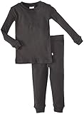 City Threads Baby Boys' Rib Snug Fit PJ Set (Baby) - Charcoal - 6-9 Months [並行輸入品]