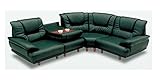 【4点セット】コーナーソファー ローソファー L字ソファー フロアソファー 応接ソファー 応接セット 3人掛け 4人掛け ロータイプ テーブル付き 脚付き 合皮 レザー/so-vis-3 グリーン