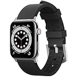 【elago】 AppleWatch 対応 バンド フッ素 ラバー 使用 スポーツバンド 交換 ベルト 耐摩耗 耐熱 耐久 ソフトバンド [AppleWatch アップルウォッチ Ultra / Ultra2 / SE / SE2 / Series 9 8 7 他 (49mm 45mm 44mm 46mm) 対応 ] APPLE WATCH STRAP ブラック