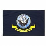 Annin Flagmakers 439024 12 in. x 18 in. Nylon-Glo Flag - U.S. Navy