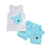Là vestmon　ベビー服 ベスト＋半パンツ2点セット キッズ 子供服　袖なしトップス 綿ベスト 綿パンツ　通気性いい 発汗性いい 通学校 可愛いベビー服 通園　出産ギフト 誕生日祝い