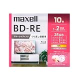 マクセル 録画用ブルーレイディスク BD-RE ひろびろワイドレーベルディスク（1～2倍速記録対応 BEV25WPG.10S