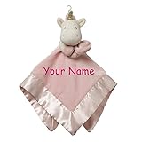 Personalized Luna Unicorn Lovey withピンクSnuggle Blanket for Baby Girl – 20インチ