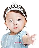 Platina Bear (プラチナベア) ティアラ風 ベビーヘアバンド 誕生日 お食い初め 星 ベビー用 クラウン 王冠 (シルバー)