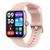 スマートウォッチ【2025新傑作】Bluetooth5.3通話機能搭載 1.83インチ大画面 iPhone/Android対応 SMS/LINE通知 音楽再生 天気予報 IP68防水 100種運動モード 睡眠/歩数/生理周期管理 200+文字盤 多機能 活動量計 ベルト交換可 薄型軽量 メンズ レディース (ピンク)