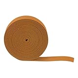 uxcell 縫製用伸縮バンド ゴムバンドの縫い方 平編みスト レッチゴムコード DIYプロジェクト アート クラフト用 幅25mm 茶色 5M 5個