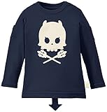 MONICA BABY BLUE キッズ ロンT スカル モニカスカル定番ロンTEE  80cm サイズ ネイビー コットン 2131404019 2131404019-1