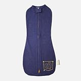 Woombie Deluxe Swaddling Blanket, Denim, Big Baby 14-19 lbs by Woombie