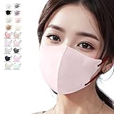 [jphanamori] マスク 不織布 立体 44枚入り 丸顔 ラベンダー