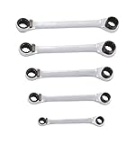 STEELMAN PRO 96748 5-Piece Deep Double Box End Universal Spline Ratcheting Wrench Set (Metric) [並行輸入