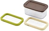 ヨシカワ バターケース バターカッター 200g・450g兼用 (200gは5gに・450gは10gにカット) そのまま冷蔵庫で保存 フタがしっかり締まる ホームベーカリー 日本製 SJ3324
