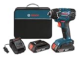 Bosch 25618-02 18-Volt Lithium-Ion 1/4-Hex Impact Driver Kit with 2 Batteries Charger and Bag [並行輸入品