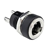 【1個】 パネル取り付け型 DC ジャック メス 5.5-2.1mm対応 固定ナット付き