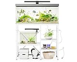 DEWEL 水槽台 水槽設置台 水槽棚 90cm水槽用 幅90×奥行き40×高さ75cm 電源コンセント付き 水槽スタンド 900水槽台 水槽 90cm 台 中棚板10段高さ調整可能 左右入れ可能 90センチ水槽台 水槽ラック 30/40/45/60/70/90cm水槽用 ホワイト