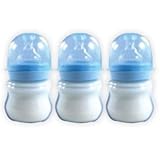 Nurtria BPA Free Wideneck Bottles, Boy, 3 Pack, 4 Ounce by Nurtria