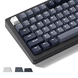 シャインスルーキーキャップ Womier キーキャップ 140キー ダブルショット チェリープロファイル 60%/75%/100%キーボード用 (グレー)