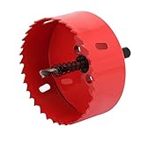 uxcell　ホールソー　高速度鋼　バイメタル カッターツール　レッド　85mm切削直径　M42 HSS