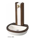 ニッコー　立水栓ユニット　フォレット（パンとセットです）　『水栓柱・立水栓セット　水受け付き（蛇口は別売）』 ブラウン