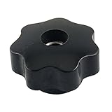 SODIAL(R)M10直径10ミリメートルスレッド黒いプラスチックスターヘッドクランプノブグリップ
