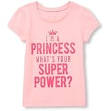 ザ・チルドレンズプレイス THE CHILDREN'S PLACE/ ショートスリーブグリッターグラフィックティ ピンクローズ トップス半袖Tシャツ 12～18ヶ月【並行輸入】