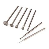 7本セット ダイヤモンドバー 研磨 研削ヘッド マウントポイント　取り付け点 2.35mm