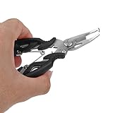 Yiteng 合金＆ABS 　多機能 釣り用ペンチ　釣りプライヤー　釣り具　鋏　釣りの必需品　割人間工学に基づいた握りやすいグリップ 黒