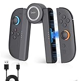 Switch 2用 JoyCon 2用 充電グリップ 【2025新登場】ジョイコン2充電グリップ スイッチ2 コントローラー 充電 急速充電 Type-Cケーブル付属 指示LED付 充電しながらプレイ 2-in-1 超軽量 持ち運びに便利 装着簡単