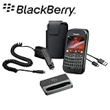 RIM 純正 ドコモ BlackBerry Bold 9900 Accessory Kit Bundle, チャージングポッド, microUSBカーチャージャー（車載用充電器）, 本革スイベルホルスター・ケース, シンク＆チャージングケーブル (USB-microiUSB), ブラック・ソフトシェル(TPU Case) セット BOLD9900/9930BNDL