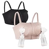 Momcozy 哺乳内衣 黑色+粉?色 2个装 - M?