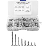 SeonFook 800枚 m2ネジ ニッケルメッキ ステンレス鋼 タッピングスクリュー 皿頭 タッピング M2*4mm/5mm/6mm/8mm/10mm/12mm/16mm/20mm 収納ボックス付き ネジセット