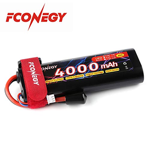 FCONEGY 2S 7.4V 4000mAh 40C RCバッテリー/Lipo バッテリーパック、多種類のRCカー（車）/ RCボート用 専用電池  リポ バッテリー ディーンプラグ付き：