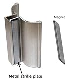 つや消しニッケルFramelessシャワードアハンドルメタルStrike andマグネット – セット