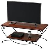 JKプラン ヨーロッパ風 ロートアイアン 家具 テレビ台 テレビボード コンパクト 40型 対応 幅90 奥行 42 テレビラック アイアン 脚 アンティーク風 ブラック TSIRI0050BK