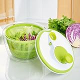 Powpro サラダスピナー 5L 野菜 水切り 器 キッチンアシストBPAフリー