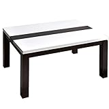 タンスのゲン【速暖2秒！600Wハロゲンヒーター】 ダイニングこたつテーブル 幅120㎝ ハイタイプ 高脚 手元コントローラー 高さ4段階 鏡面 長方形 ホワイト 0904008500