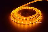 CBConcept UL Listed, 16.4 Feet, 1800 Lumen, Yellow, Dimmable, 120V AC Flexible Flat LED Strip Rope L