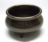 京仏壇はやし 仏具 つぼみ 前香炉 色付 4寸 真鍮製