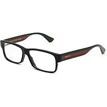 Amazon | [グッチ] 眼鏡フレーム メンズ ブラック/グリーン