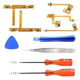 交換用部品 ジョイコン 修理 ニンテンドースイッチ NS コントローラー 修理 (5in1+道具5点セット) 左/右SL SR ボタンキーフレックスケーブル L ZL/ZR キーフレックスケーブル コントローラ修理キット ジョイコン 互換 修理ツール付属