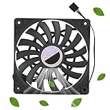 コンピューターCPU冷却ファン-超薄型CPUクーラー-サイレント/高速-デスクトップコンピュータークーラーファン（4 PIN ブラック）