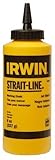 IRWIN Tools STRAIT-LINE 64908 Permanent Marking Chalk, 8-ounce, Black (64908) by American Tool Compa